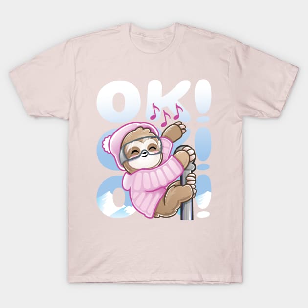 Ski Rave Sloth Kid Baby Dance Ok T-Shirt by PnJ